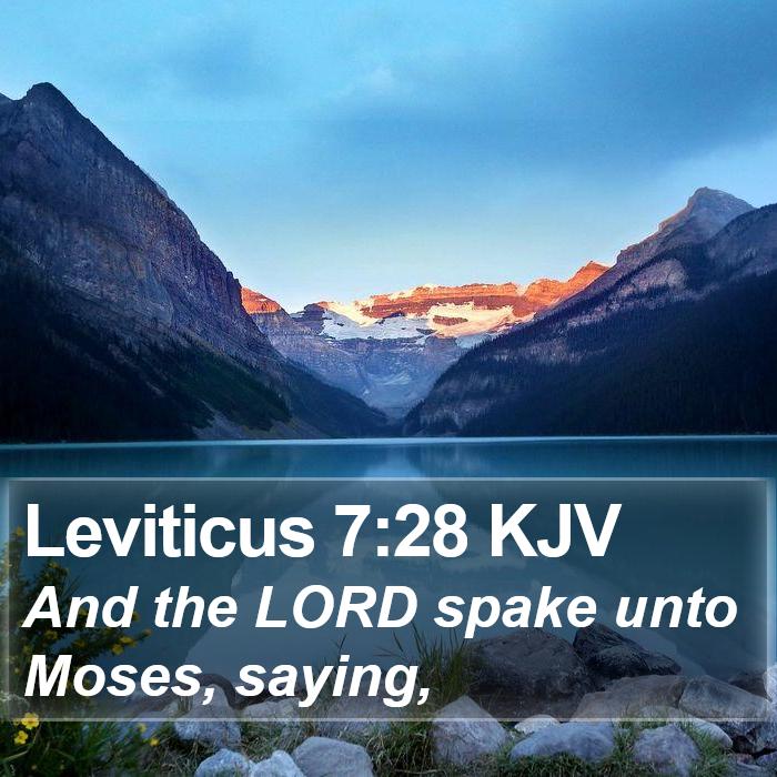 Leviticus 7:28 KJV Bible Study