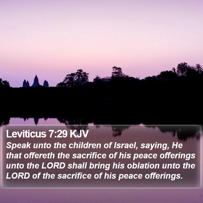 Leviticus 7:29 KJV Bible Study