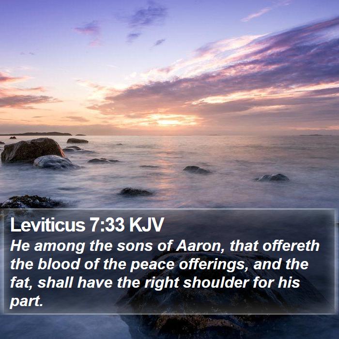 Leviticus 7:33 KJV Bible Study