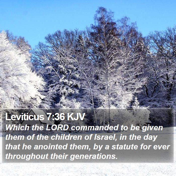 Leviticus 7:36 KJV Bible Study