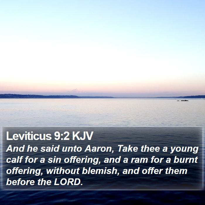 Leviticus 9:2 KJV Bible Study