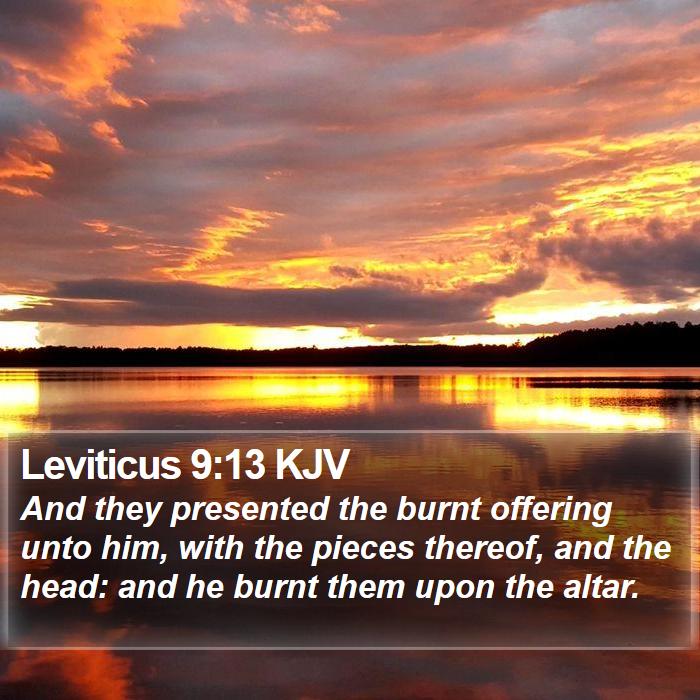 Leviticus 9:13 KJV Bible Study