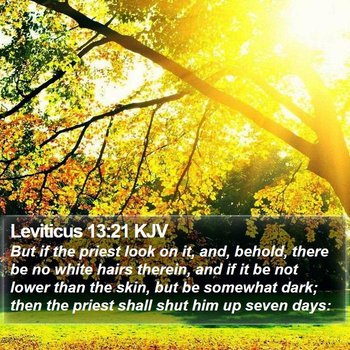 Leviticus 13:21 KJV Bible Study