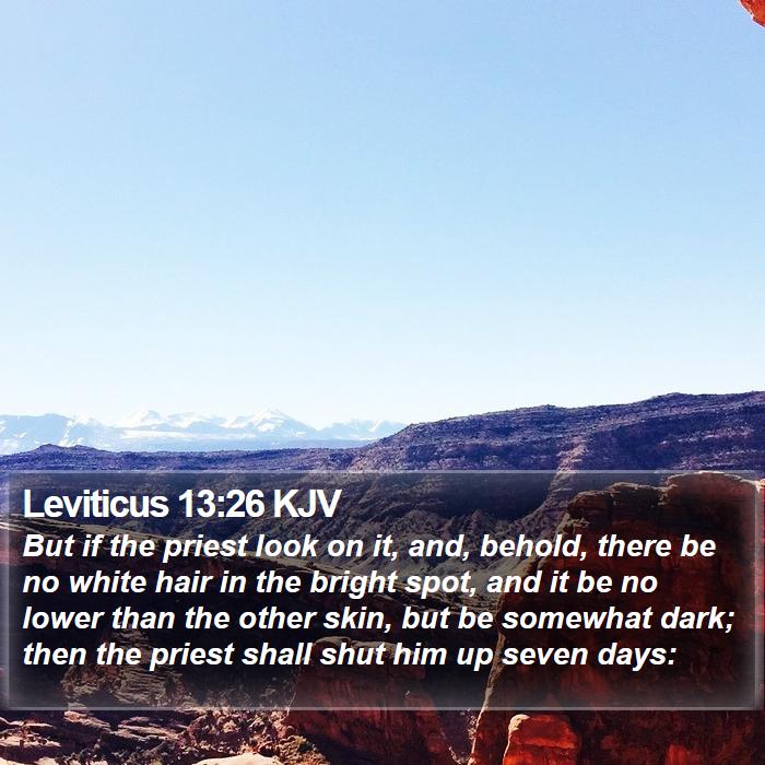 Leviticus 13:26 KJV Bible Study