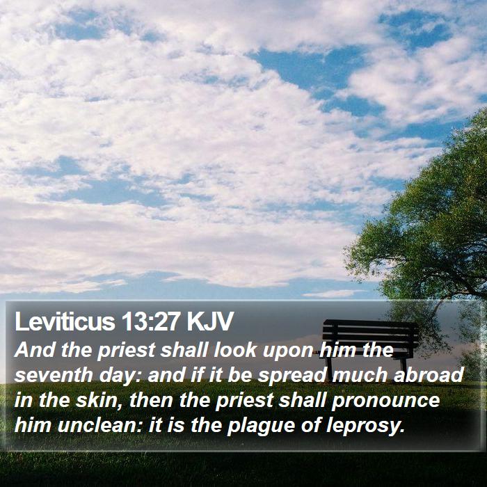 Leviticus 13:27 KJV Bible Study