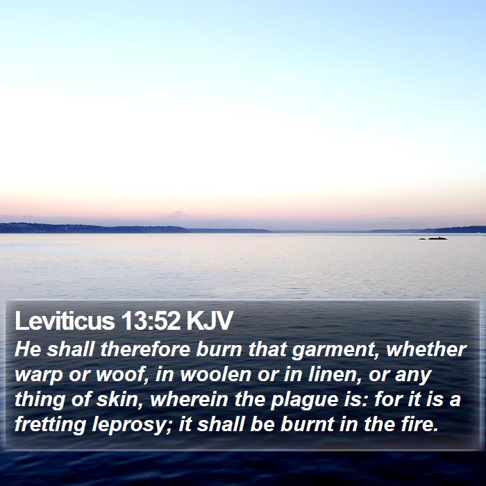 Leviticus 13:52 KJV Bible Study