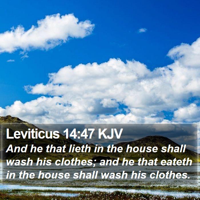 Leviticus 14:47 KJV Bible Study