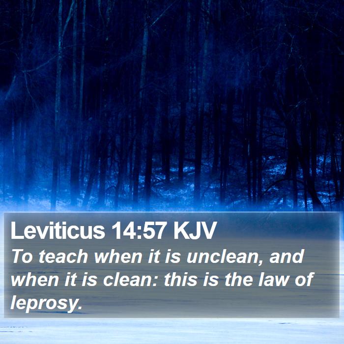 Leviticus 14:57 KJV Bible Study