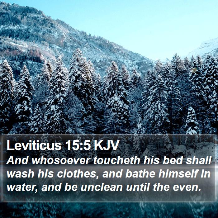 Leviticus 15:5 KJV Bible Study