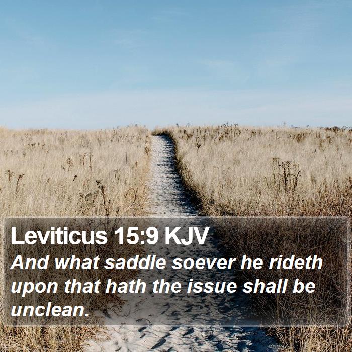 Leviticus 15:9 KJV Bible Study