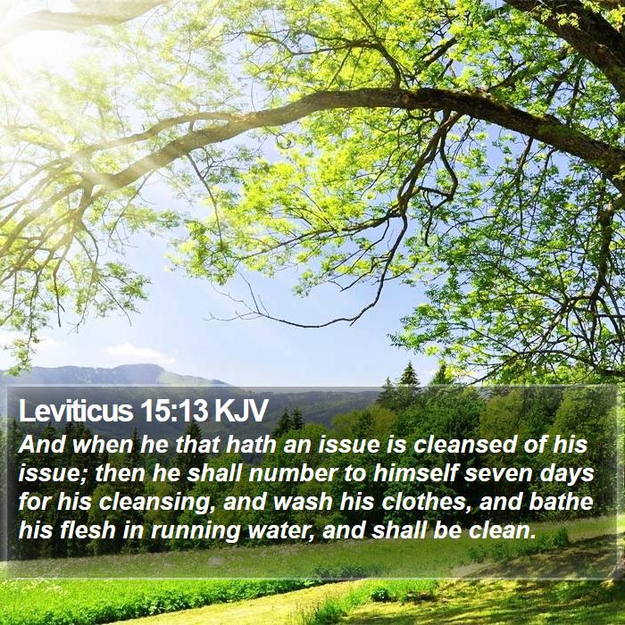 Leviticus 15:13 KJV Bible Study