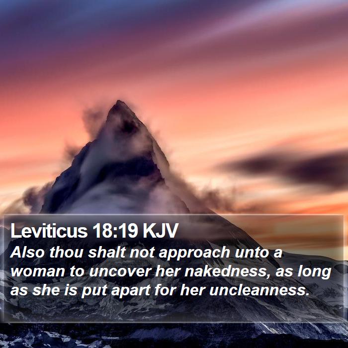 Leviticus 18:19 KJV Bible Study