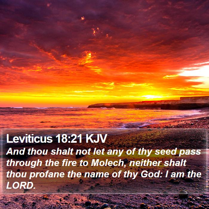 Leviticus 18:21 KJV Bible Study