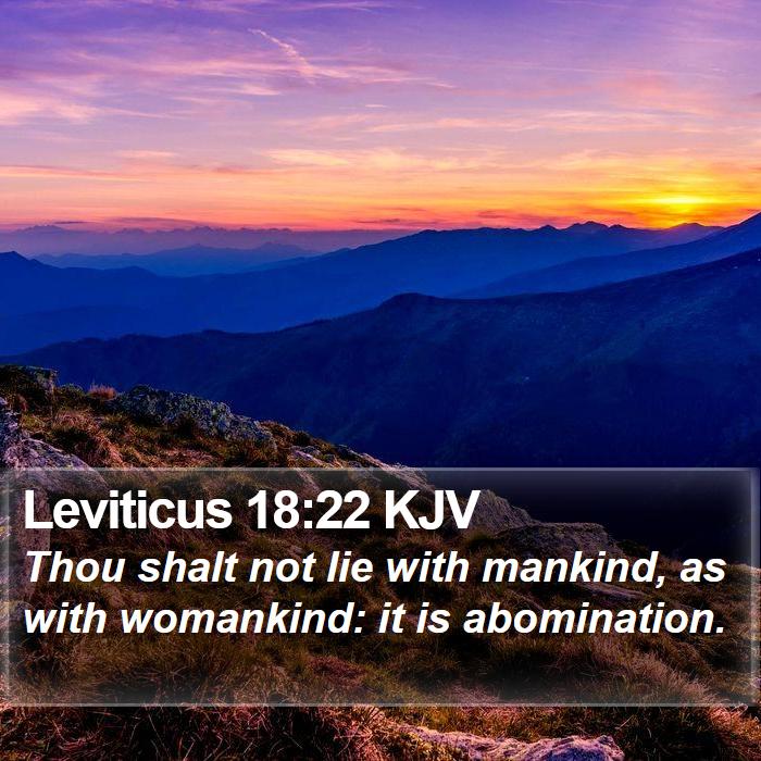 Leviticus 18:22 KJV Bible Study