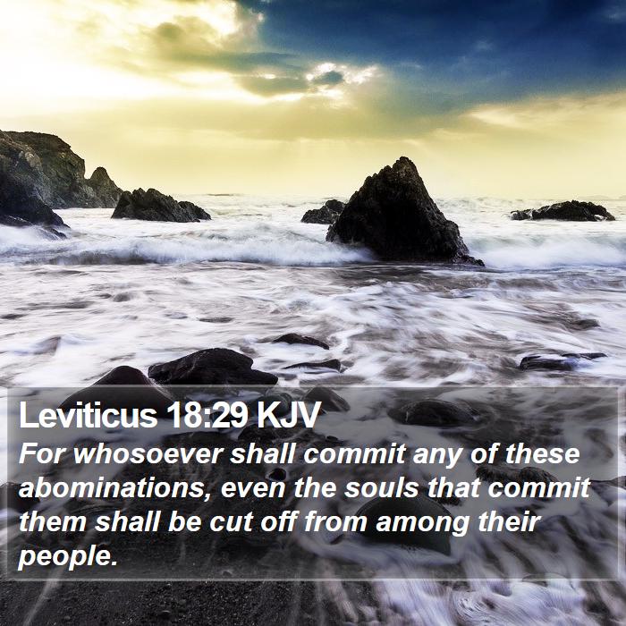 Leviticus 18:29 KJV Bible Study