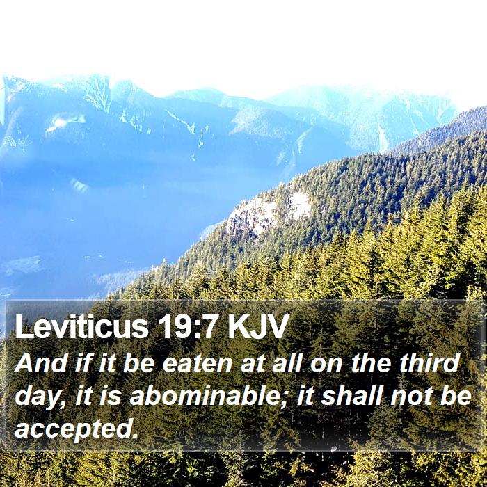 Leviticus 19:7 KJV Bible Study