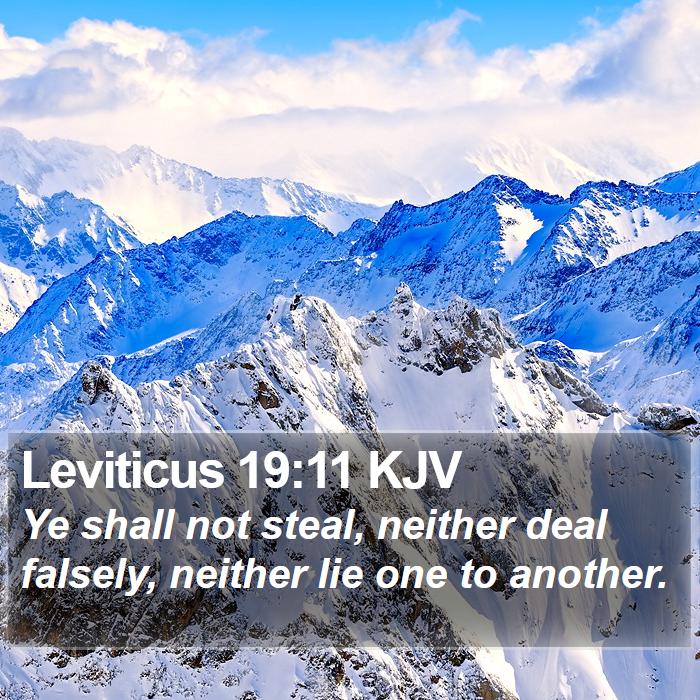 Leviticus 19:11 KJV Bible Study