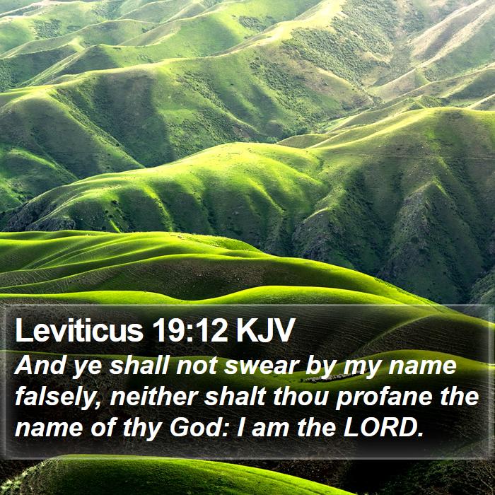 Leviticus 19:12 KJV Bible Study