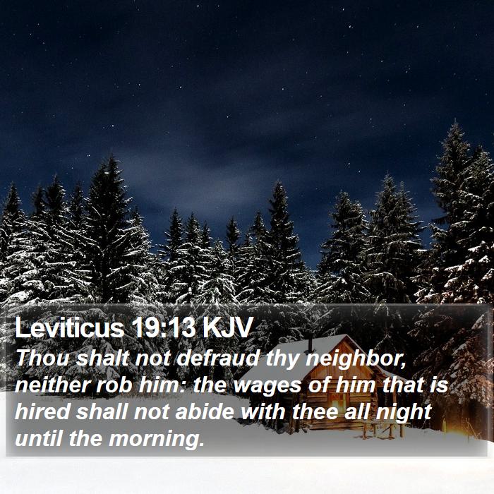 Leviticus 19:13 KJV Bible Study