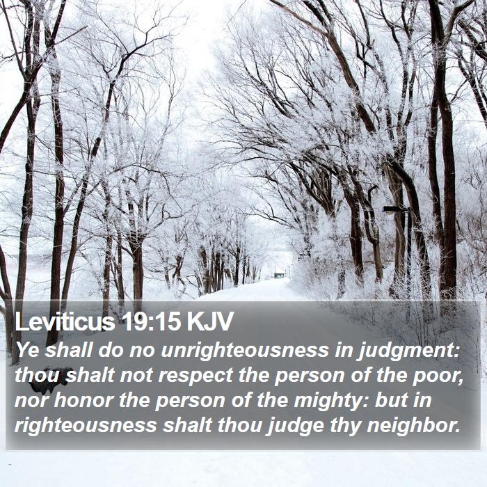 Leviticus 19:15 KJV Bible Study