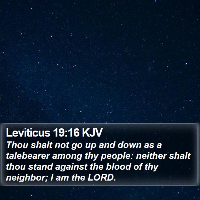 Leviticus 19:16 KJV Bible Study