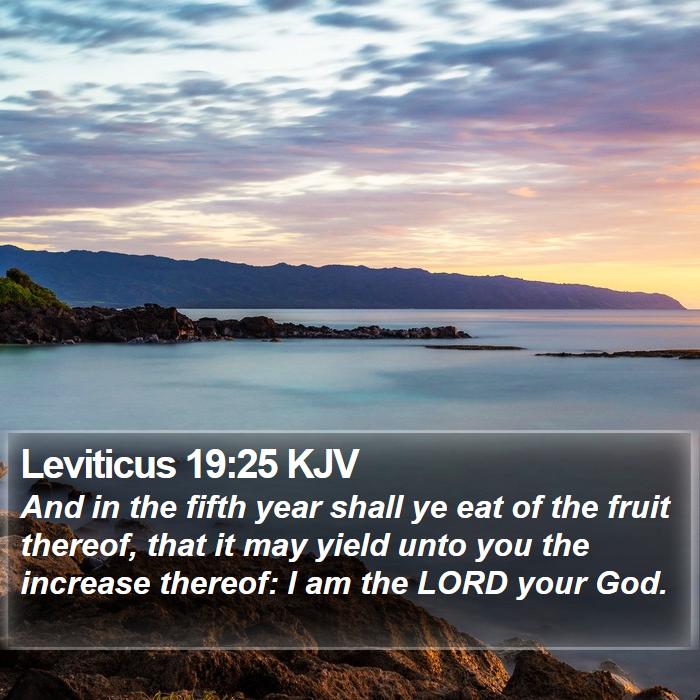 Leviticus 19:25 KJV Bible Study