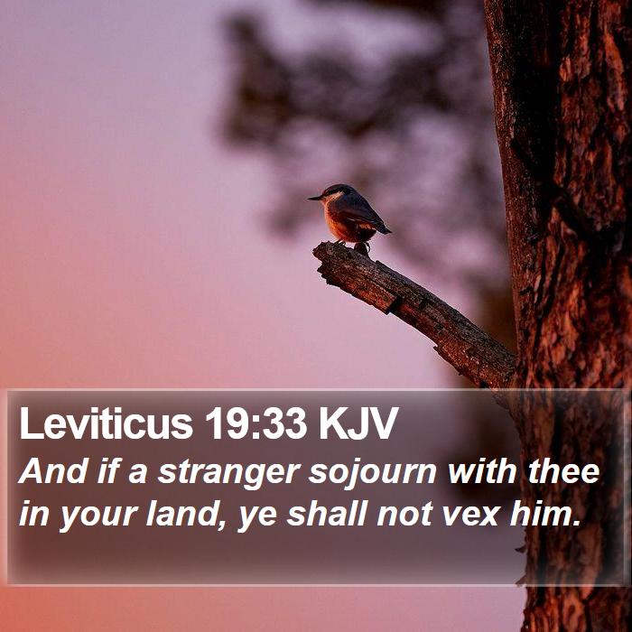 Leviticus 19:33 KJV Bible Study