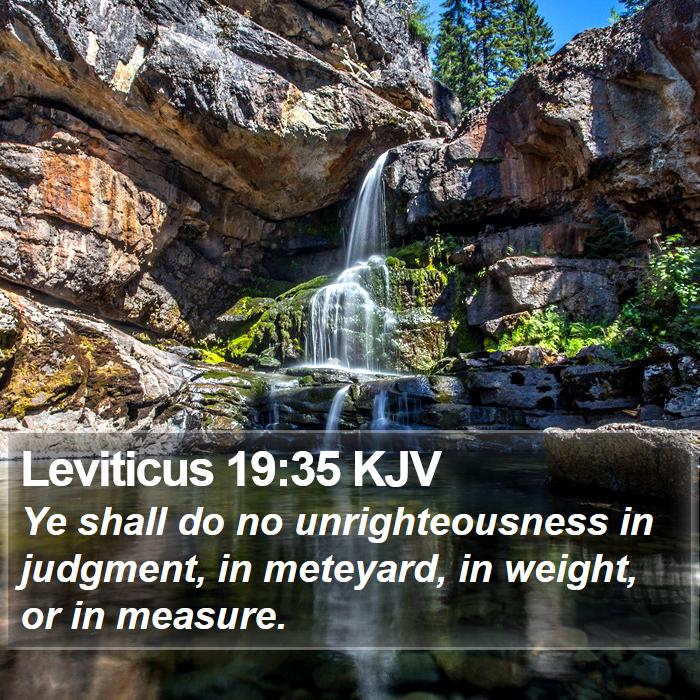 Leviticus 19:35 KJV Bible Study