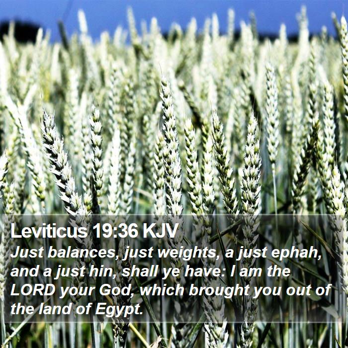 Leviticus 19:36 KJV Bible Study