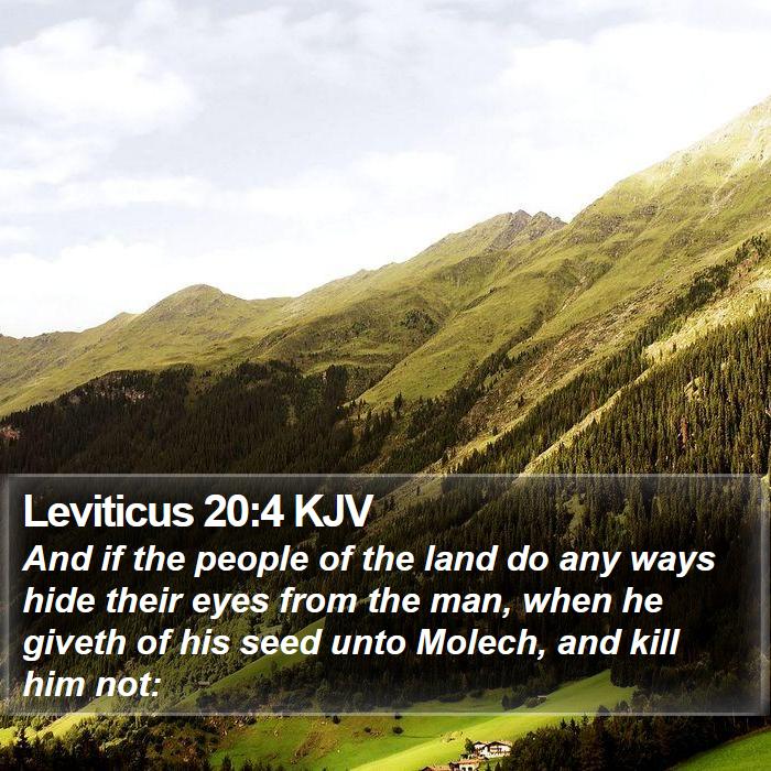 Leviticus 20:4 KJV Bible Study