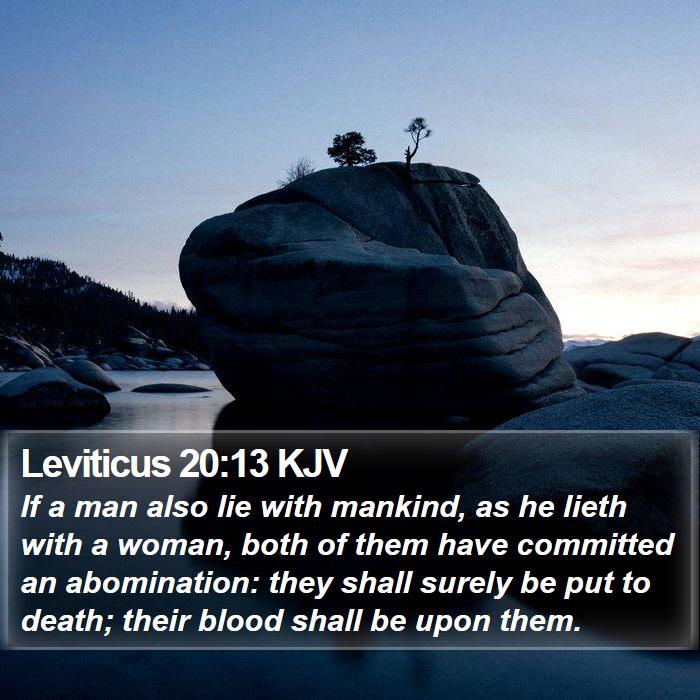 Leviticus 20:13 KJV Bible Study