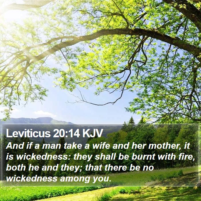 Leviticus 20:14 KJV Bible Study