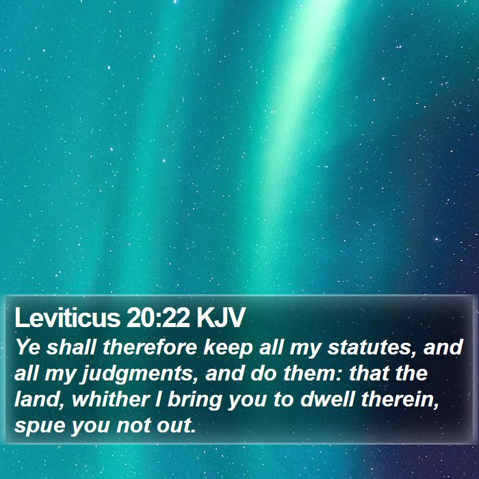 Leviticus 20:22 KJV Bible Study