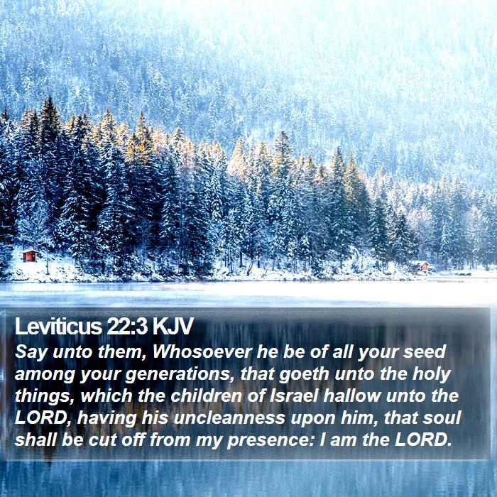 Leviticus 22:3 KJV Bible Study