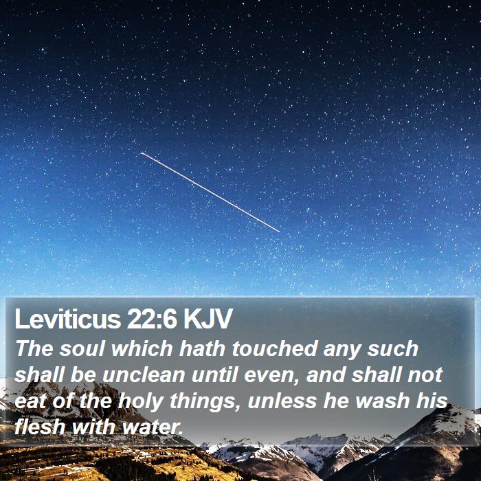 Leviticus 22:6 KJV Bible Study