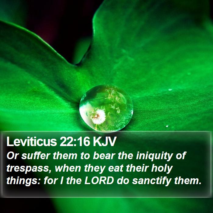 Leviticus 22:16 KJV Bible Study