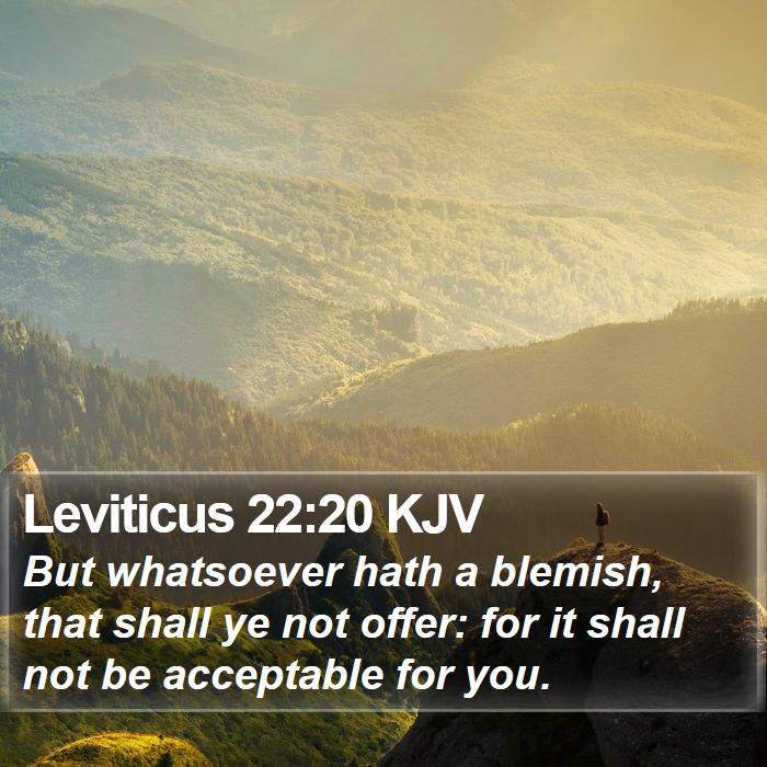 Leviticus 22:20 KJV Bible Study