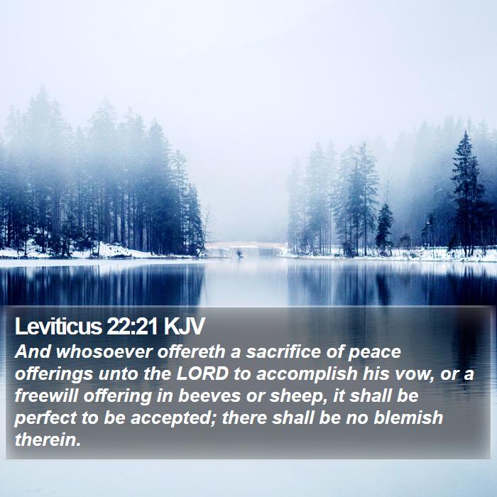 Leviticus 22:21 KJV Bible Study