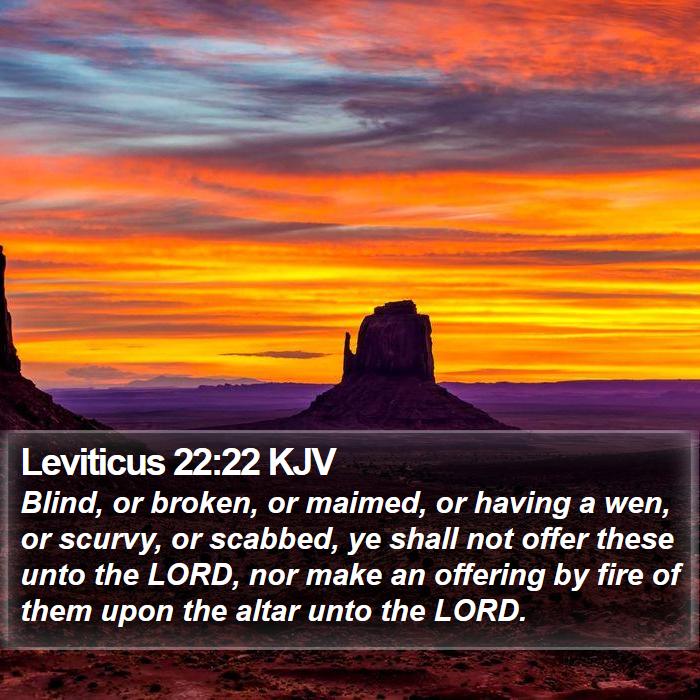 Leviticus 22:22 KJV Bible Study