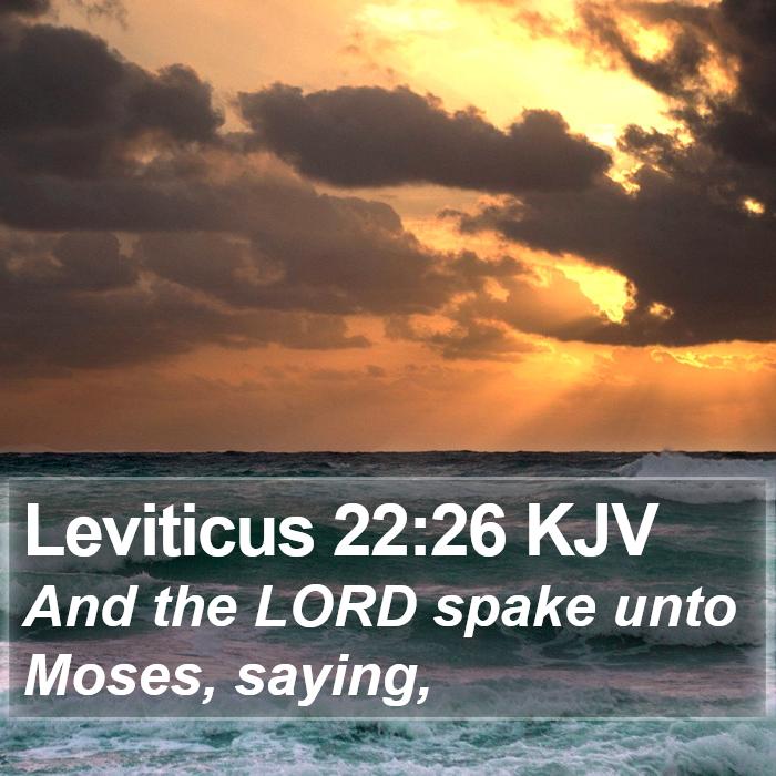 Leviticus 22:26 KJV Bible Study