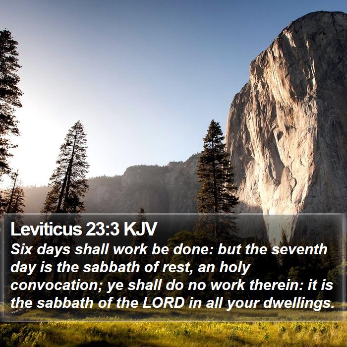 Leviticus 23:3 KJV Bible Study