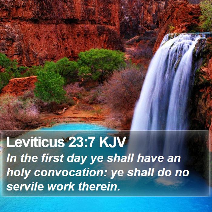 Leviticus 23:7 KJV Bible Study