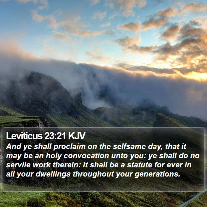 Leviticus 23:21 KJV Bible Study