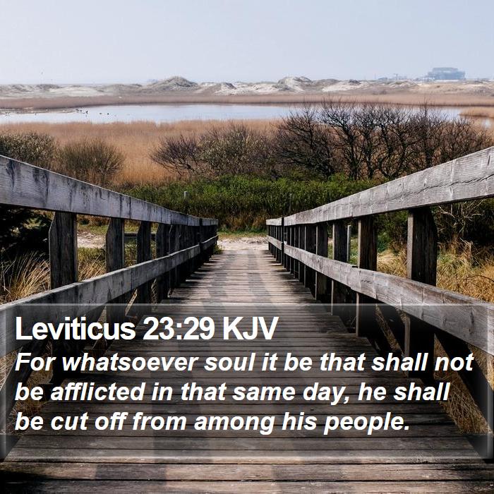 Leviticus 23:29 KJV Bible Study