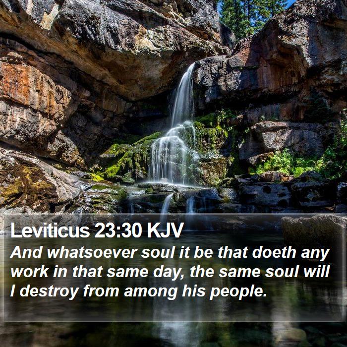 Leviticus 23:30 KJV Bible Study