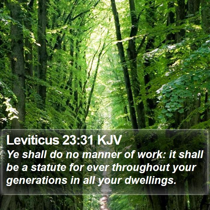 Leviticus 23:31 KJV Bible Study