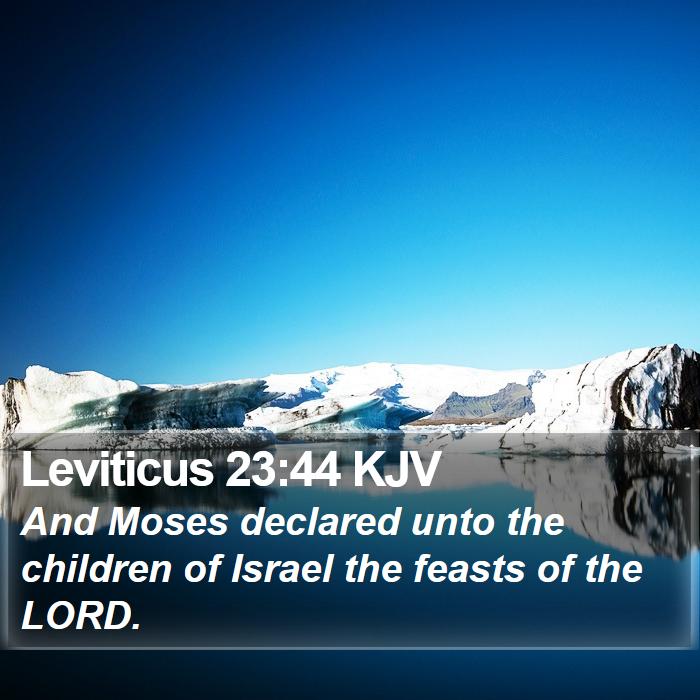 Leviticus 23:44 KJV Bible Study