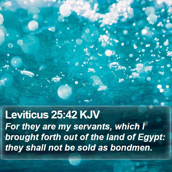 Leviticus 25:42 KJV Bible Study