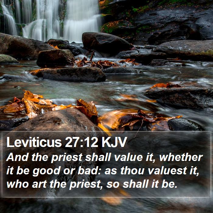Leviticus 27:12 KJV Bible Study