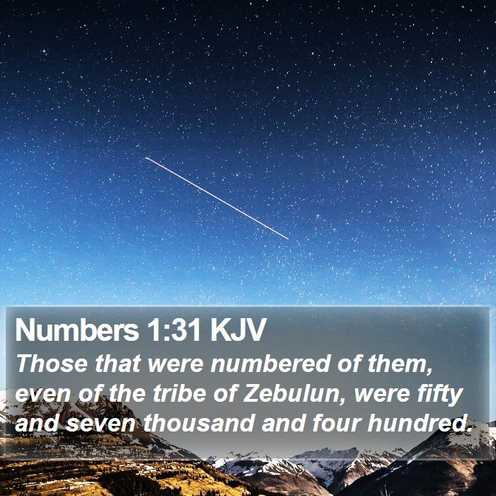 Numbers 1:31 KJV Bible Study